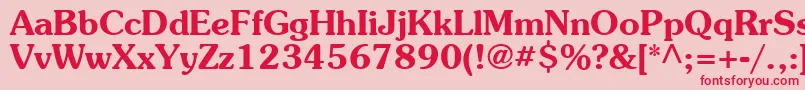 SouvenirBold Font – Red Fonts on Pink Background