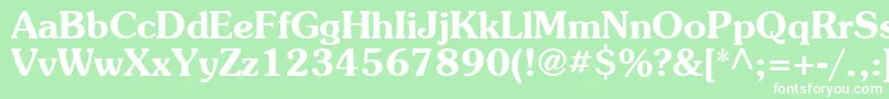 SouvenirBold Font – White Fonts on Green Background