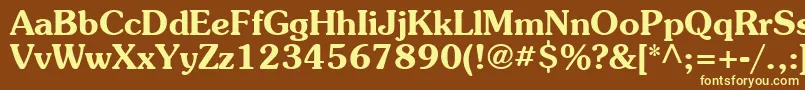 SouvenirBold Font – Yellow Fonts on Brown Background