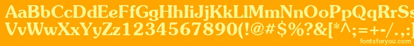 SouvenirBold Font – Yellow Fonts on Orange Background