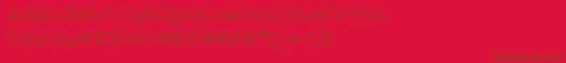 Шрифт Moderngermanhandwriting – коричневые шрифты на красном фоне