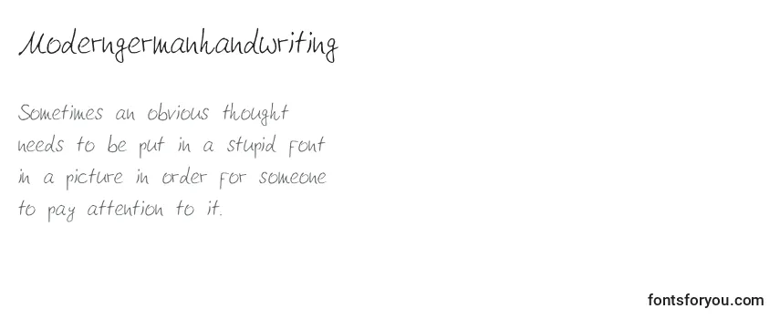 Schriftart Moderngermanhandwriting