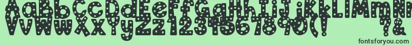 DjbStarryStarryFont Font – Black Fonts on Green Background