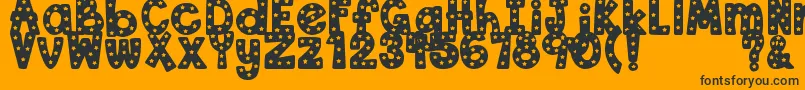 DjbStarryStarryFont Font – Black Fonts on Orange Background