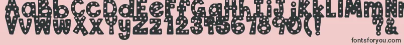 DjbStarryStarryFont Font – Black Fonts on Pink Background