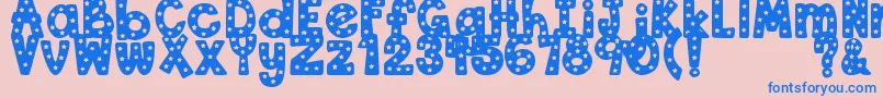 DjbStarryStarryFont Font – Blue Fonts on Pink Background