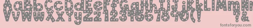 DjbStarryStarryFont Font – Gray Fonts on Pink Background