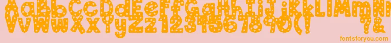 DjbStarryStarryFont Font – Orange Fonts on Pink Background