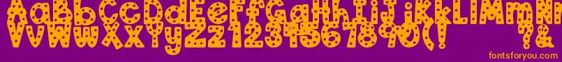 DjbStarryStarryFont Font – Orange Fonts on Purple Background