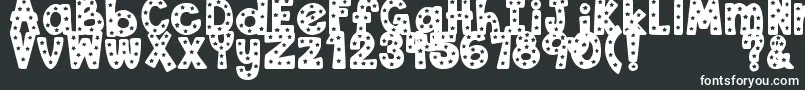 DjbStarryStarryFont-fontti – valkoiset fontit mustalla taustalla