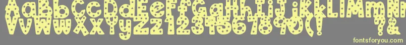 DjbStarryStarryFont Font – Yellow Fonts on Gray Background