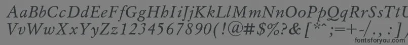 MyslcItalic Font – Black Fonts on Gray Background