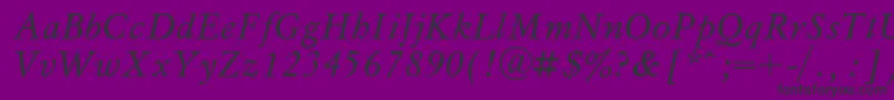 MyslcItalic Font – Black Fonts on Purple Background