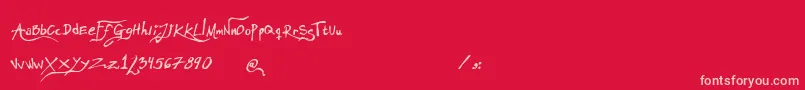 Anarchistic Font – Pink Fonts on Red Background