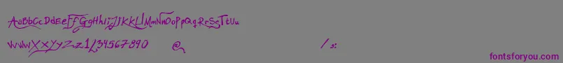 Anarchistic Font – Purple Fonts on Gray Background