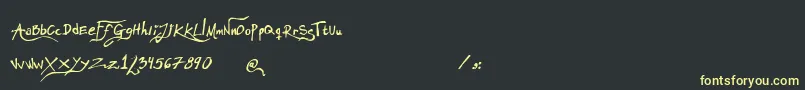 Anarchistic Font – Yellow Fonts on Black Background