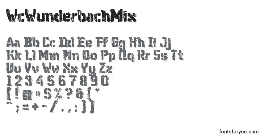 Schriftart WcWunderbachMix (76980) – Alphabet, Zahlen, spezielle Symbole