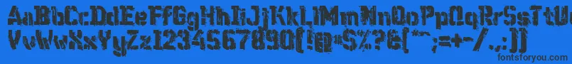 WcWunderbachMix Font – Black Fonts on Blue Background