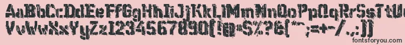 WcWunderbachMix Font – Black Fonts on Pink Background