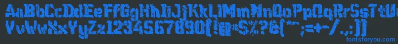WcWunderbachMix Font – Blue Fonts on Black Background