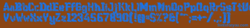 WcWunderbachMix Font – Blue Fonts on Brown Background