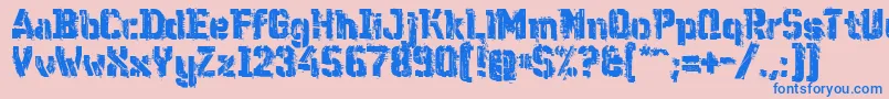 WcWunderbachMix Font – Blue Fonts on Pink Background