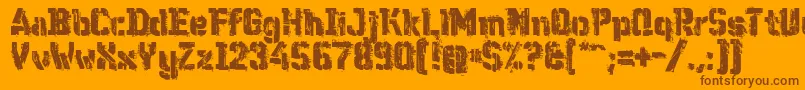 WcWunderbachMix Font – Brown Fonts on Orange Background