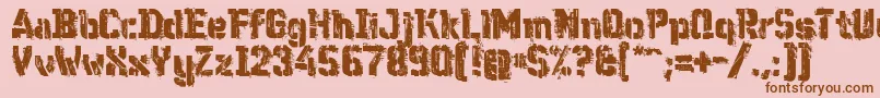 WcWunderbachMix Font – Brown Fonts on Pink Background