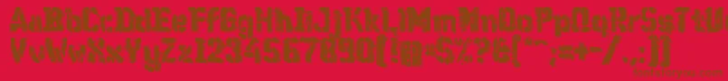 WcWunderbachMix Font – Brown Fonts on Red Background