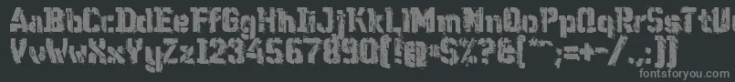 WcWunderbachMix Font – Gray Fonts on Black Background