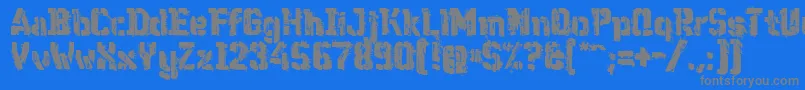 WcWunderbachMix Font – Gray Fonts on Blue Background