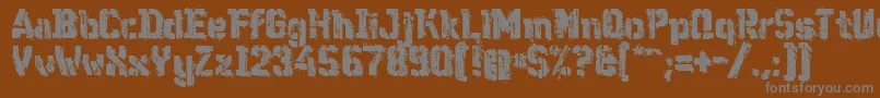WcWunderbachMix-Schriftart – Graue Schriften auf braunem Hintergrund