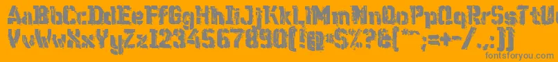 WcWunderbachMix Font – Gray Fonts on Orange Background