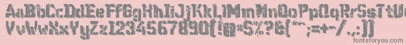 WcWunderbachMix Font – Gray Fonts on Pink Background