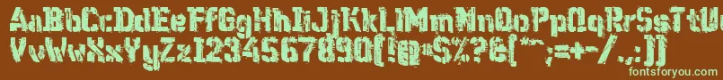 WcWunderbachMix Font – Green Fonts on Brown Background