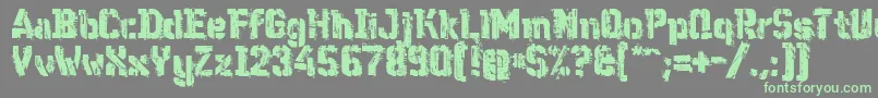 WcWunderbachMix Font – Green Fonts on Gray Background
