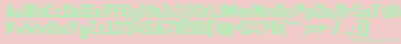 WcWunderbachMix Font – Green Fonts on Pink Background