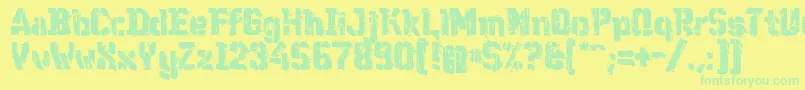 fuente WcWunderbachMix – Fuentes Verdes Sobre Fondo Amarillo
