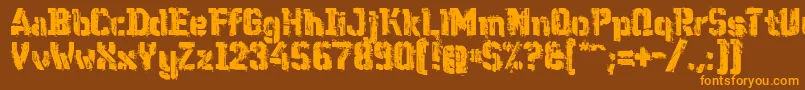 WcWunderbachMix Font – Orange Fonts on Brown Background