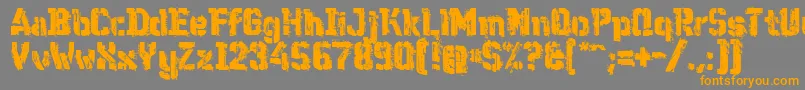 WcWunderbachMix Font – Orange Fonts on Gray Background