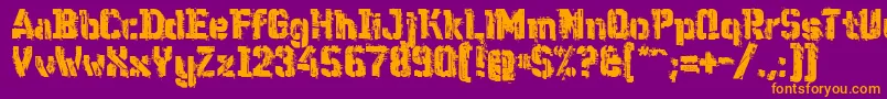 WcWunderbachMix Font – Orange Fonts on Purple Background
