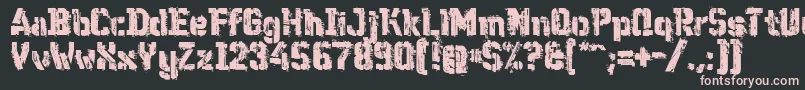WcWunderbachMix Font – Pink Fonts on Black Background