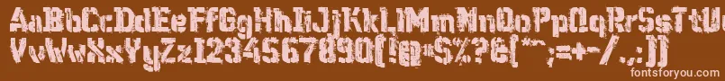 WcWunderbachMix Font – Pink Fonts on Brown Background