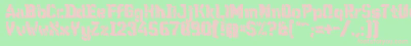 WcWunderbachMix Font – Pink Fonts on Green Background