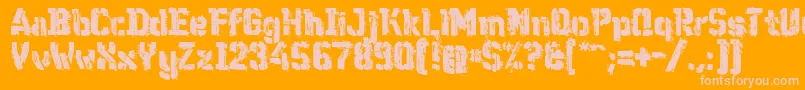 WcWunderbachMix Font – Pink Fonts on Orange Background
