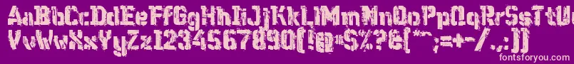 フォントWcWunderbachMix – 紫の背景にピンクのフォント