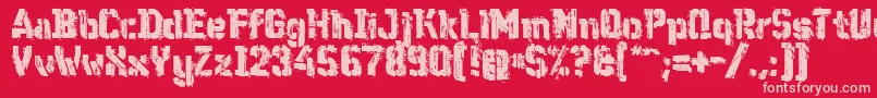 WcWunderbachMix Font – Pink Fonts on Red Background