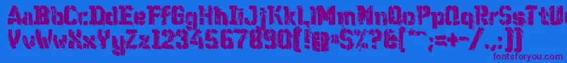 WcWunderbachMix-Schriftart – Violette Schriften auf blauem Hintergrund