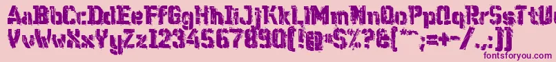 WcWunderbachMix Font – Purple Fonts on Pink Background