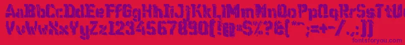 WcWunderbachMix-Schriftart – Violette Schriften auf rotem Hintergrund
